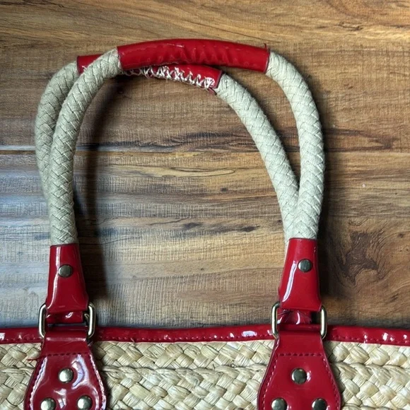 White Stag Paper Straw Handbag , Boho Beach Bags - Picture 2 of 11